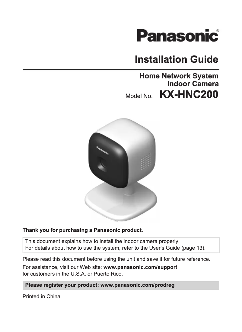 Página 1 del manual Manual de usuario Panasonic KX-HNC200W