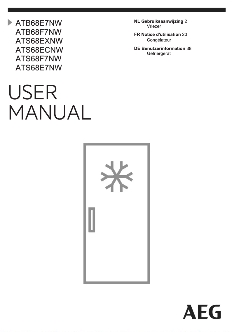 Imagen de la primera página del manual del dispositivo ATS68E7NW