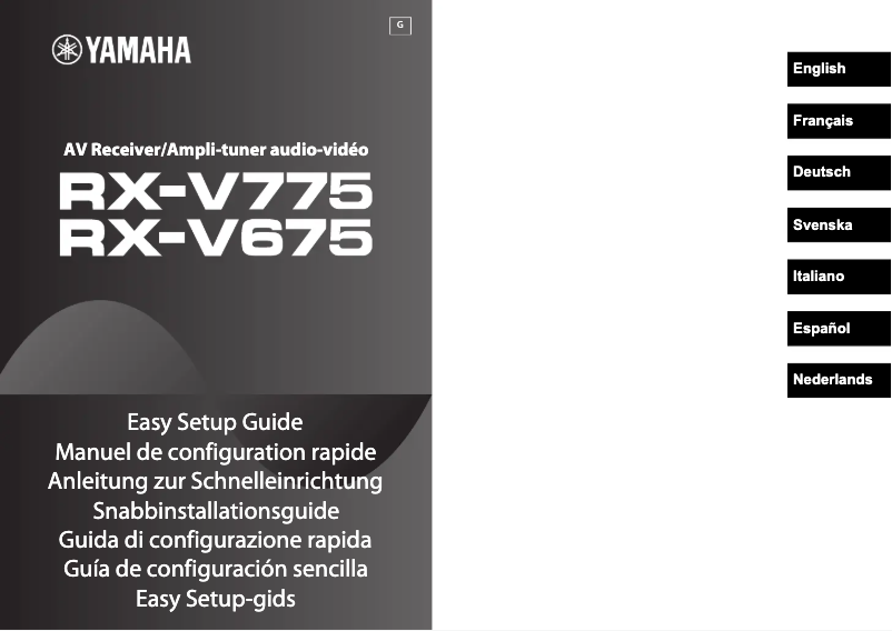 Imagen de la primera página del manual del dispositivo RX-V675