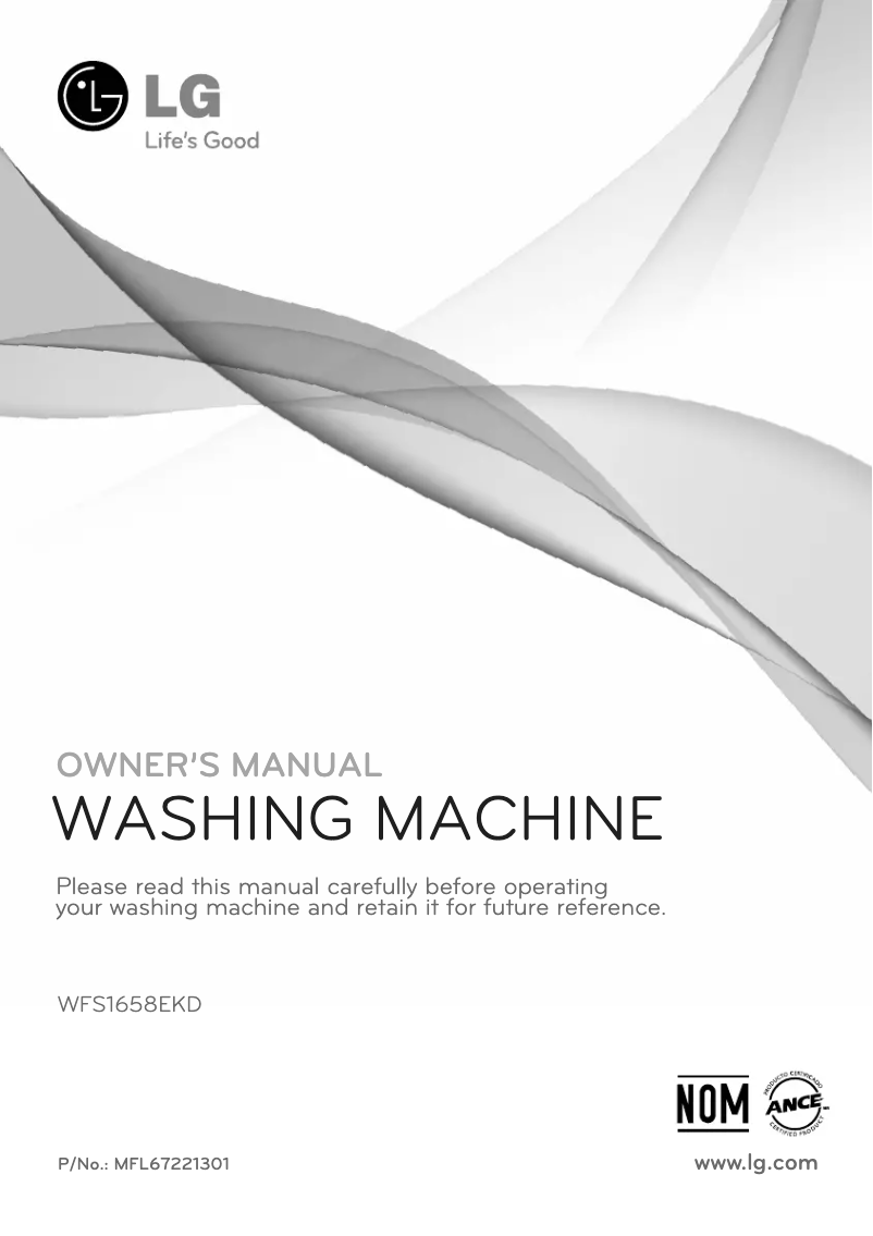 Imagen de la primera página del manual del dispositivo WFS1658EKD