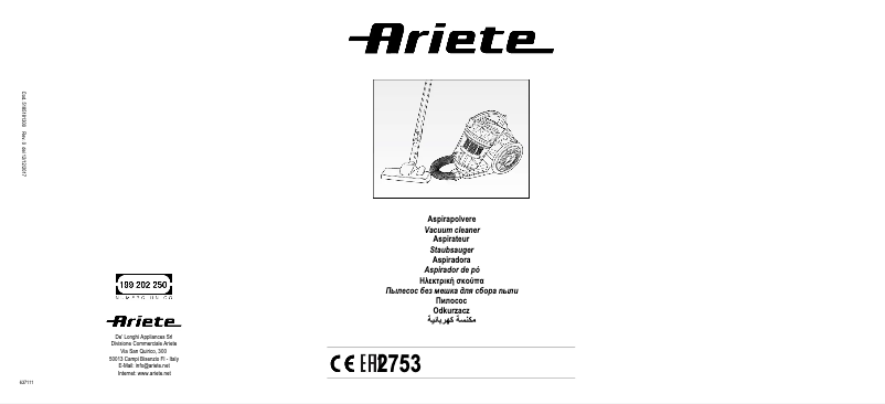 Página 1 del manual Manual de usuario Ariete J-Force 2753