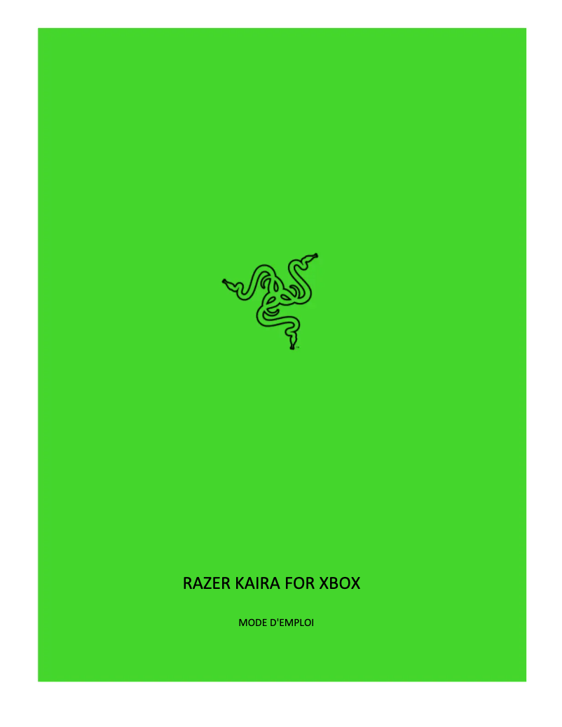 Página nº 1 - Manual de usuario Razer Kaira for Xbox