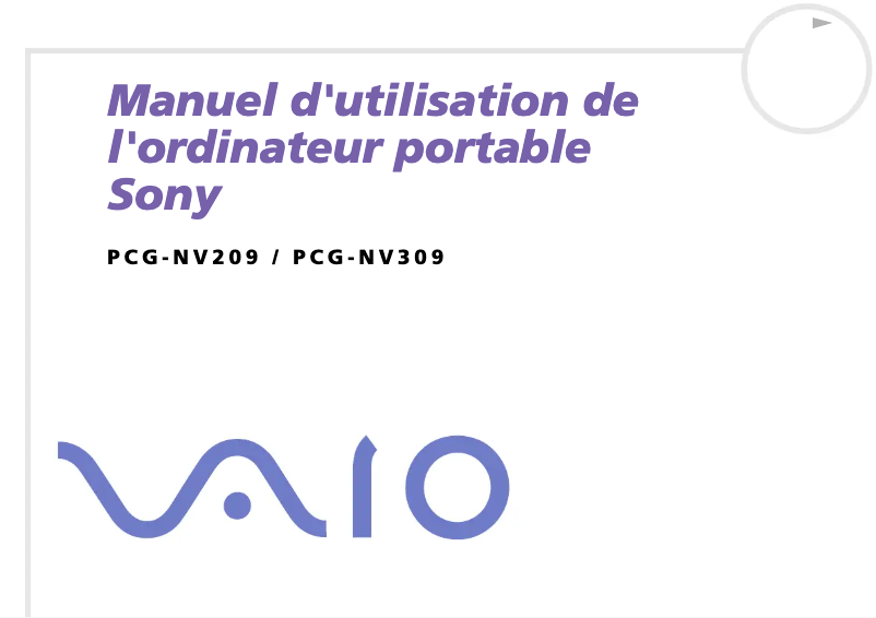 Imagen de la primera página del manual del dispositivo Vaio PCG-NV309
