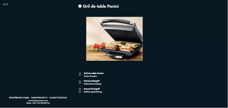 Página 1 del manual Manual de usuario Bifinett KH 1147