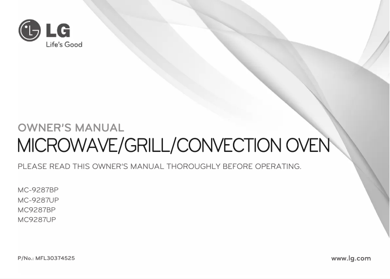 Página 1 del manual Manual de usuario LG MC9287UP