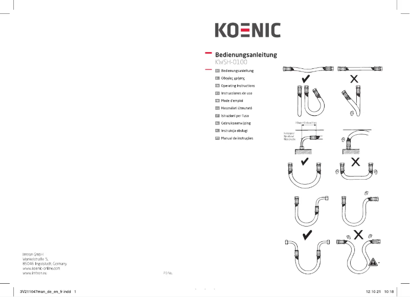 Imagen de la primera página del manual del dispositivo KWSH-0100