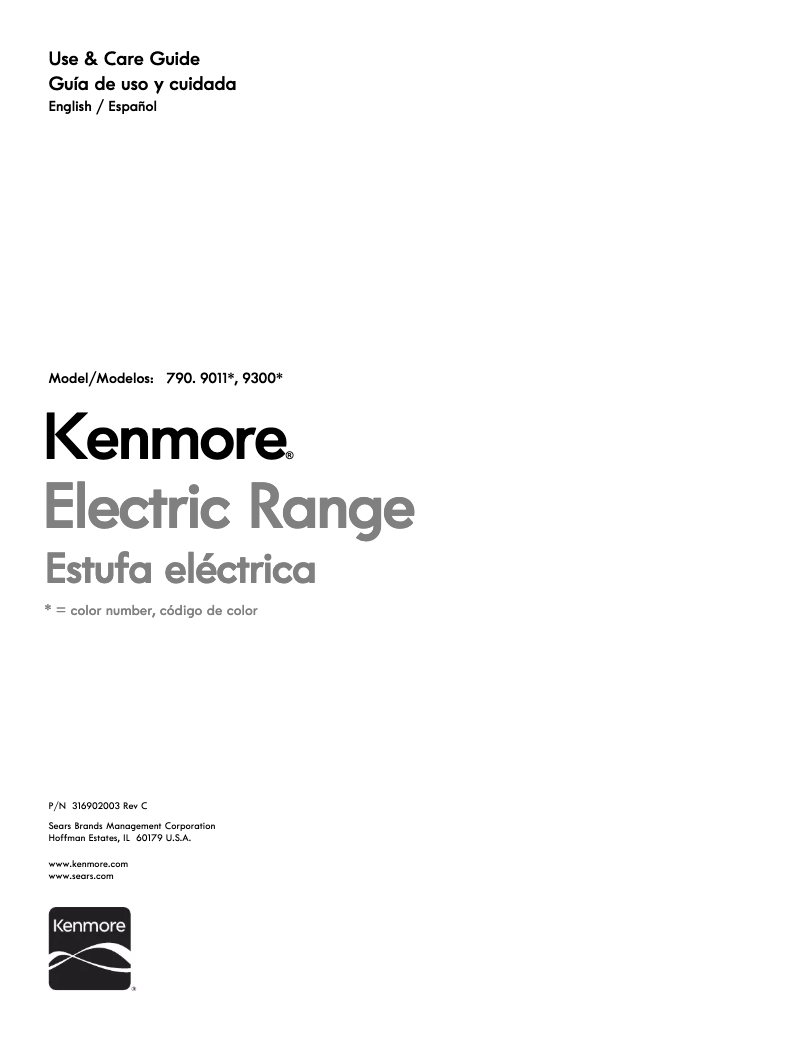 Página nº 1 - Manual de usuario Kenmore 790.93003