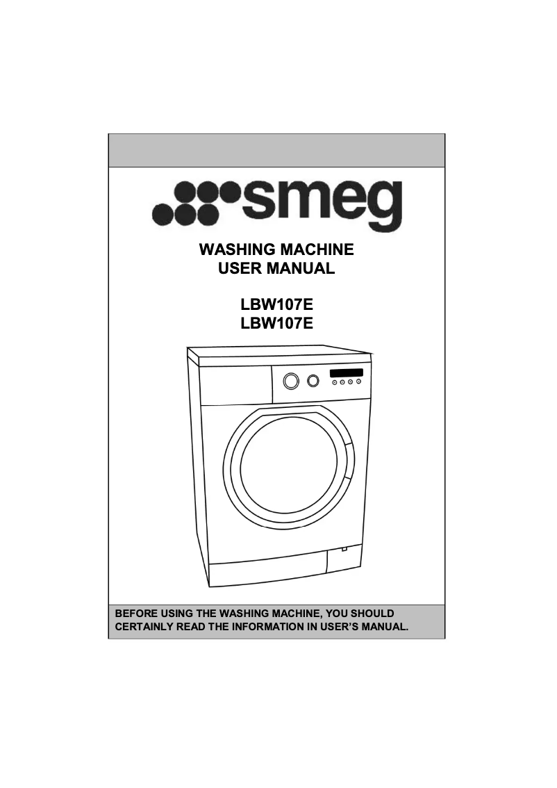 Página 1 del manual Manual de usuario Smeg LBW107E