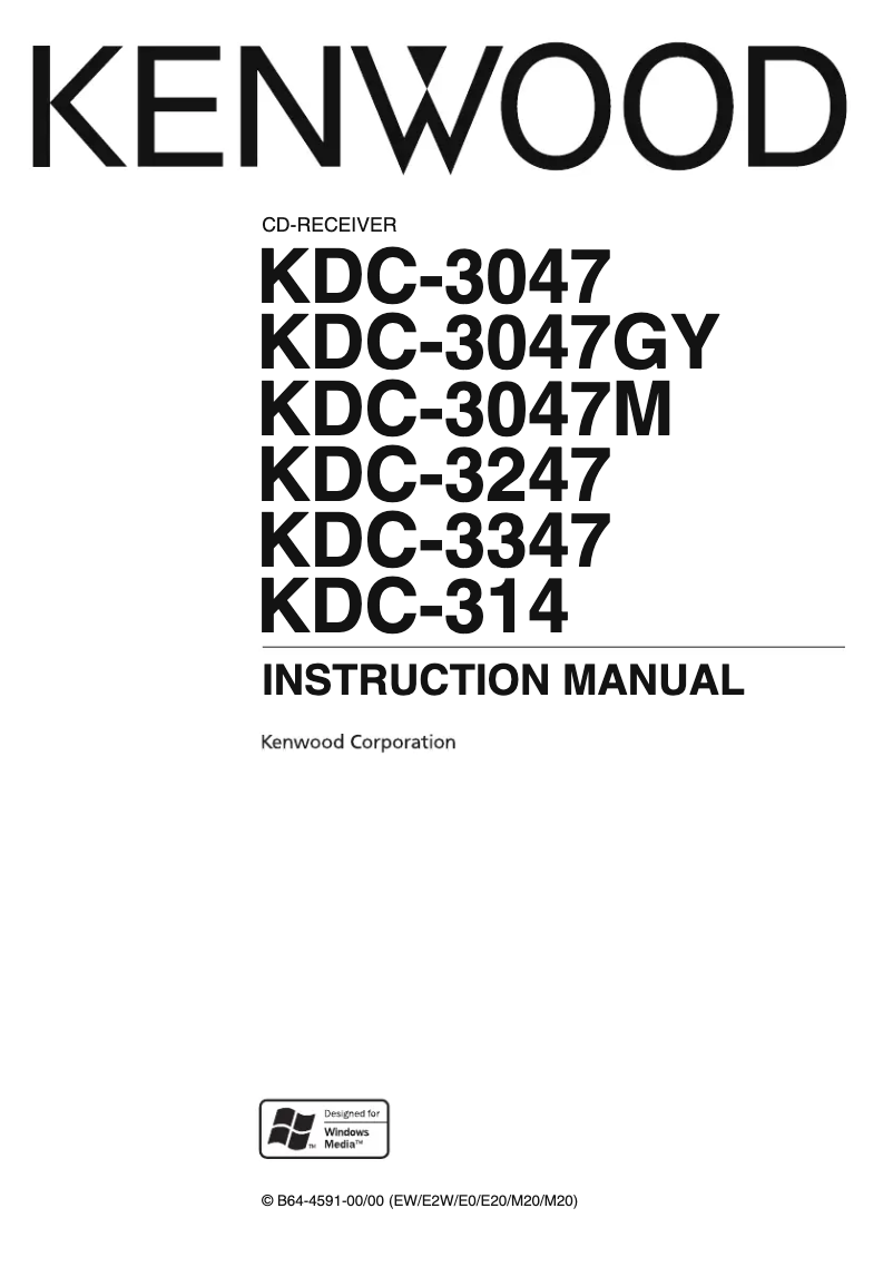 Imagen de la primera página del manual del dispositivo KDC-3347GY