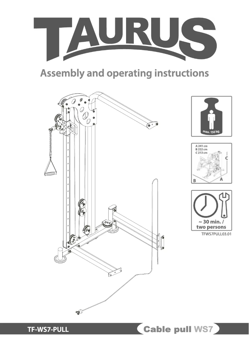 Imagen de la primera página del manual del dispositivo Cable pull WS7