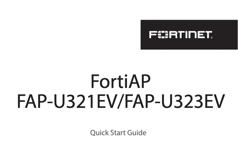 Página 1 del manual Manual de usuario Fortinet FortiAP-U U321EV