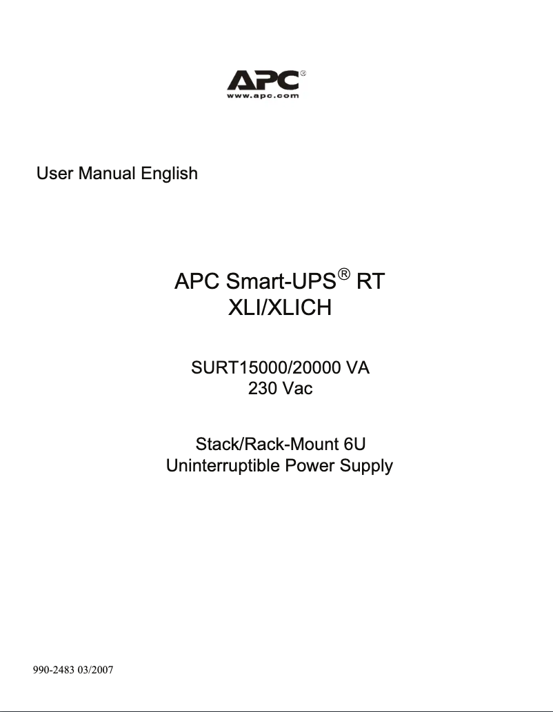 Imagen de la primera página del manual del dispositivo SURT20KRMXLI Kit