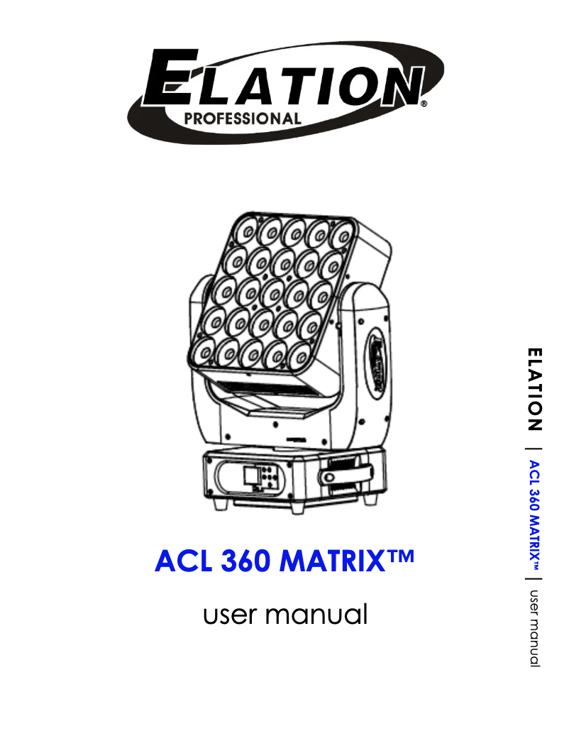 Página nº 1 - Manual de usuario Elation ACL 360 Matrix