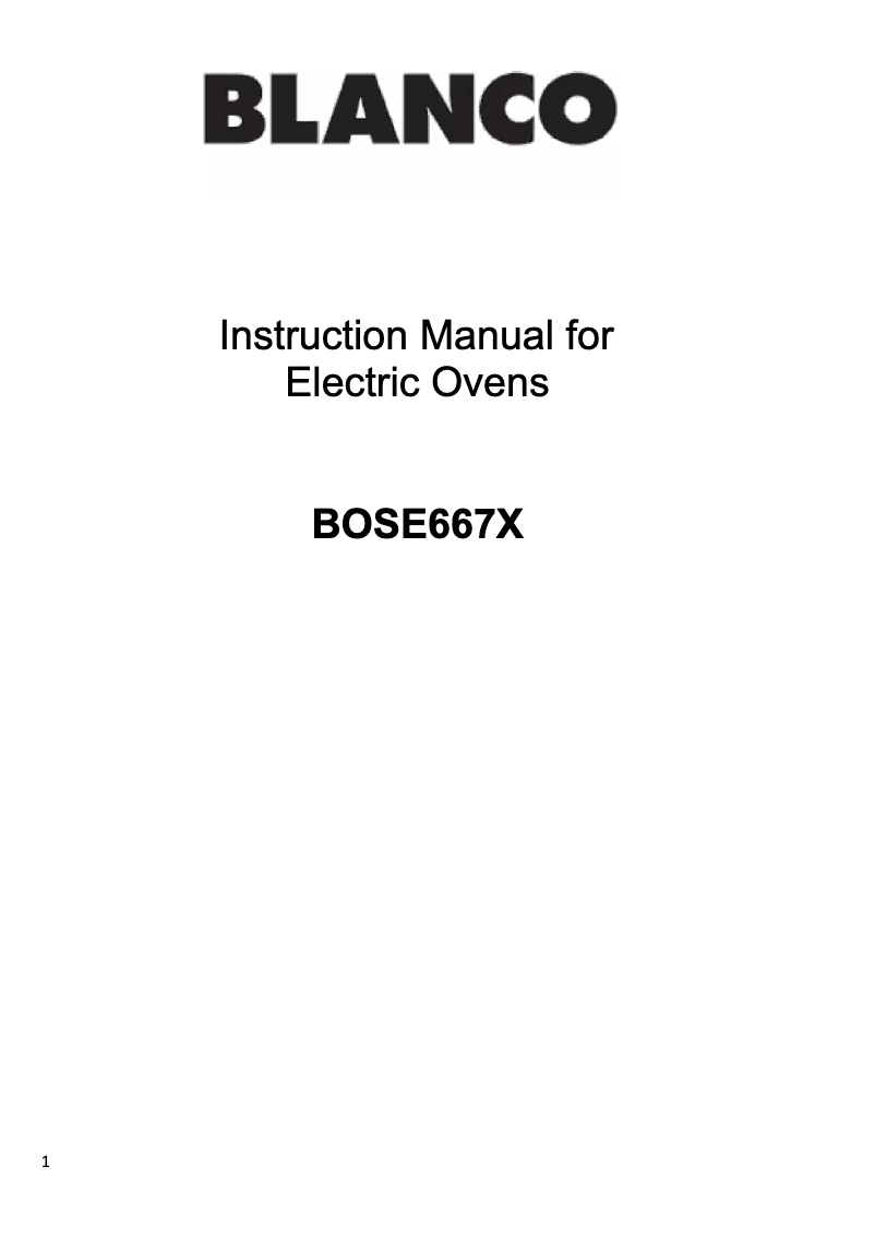 Página 1 del manual Manual de instrucciones BLANCO BOSE667X