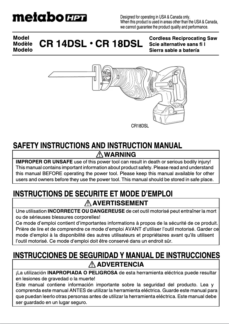 Página 1 del manual Manual de usuario HiKOKI CR14DSL