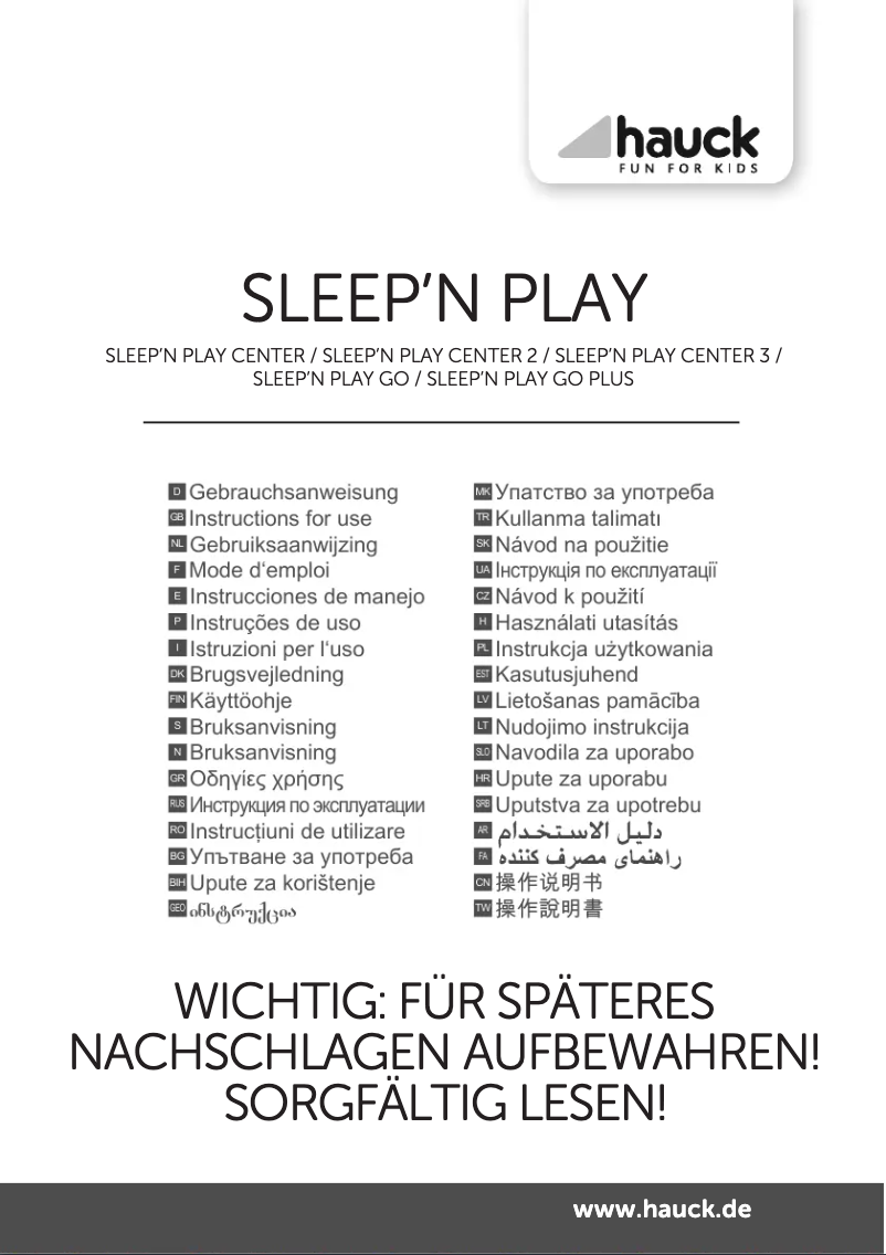 Imagen de la primera página del manual del dispositivo Sleep 'N Play Go Plus