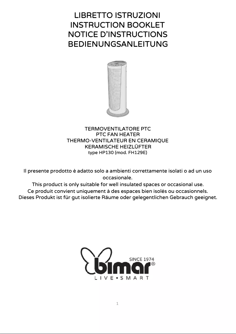 Página 1 del manual Manual de usuario Bimar HP130