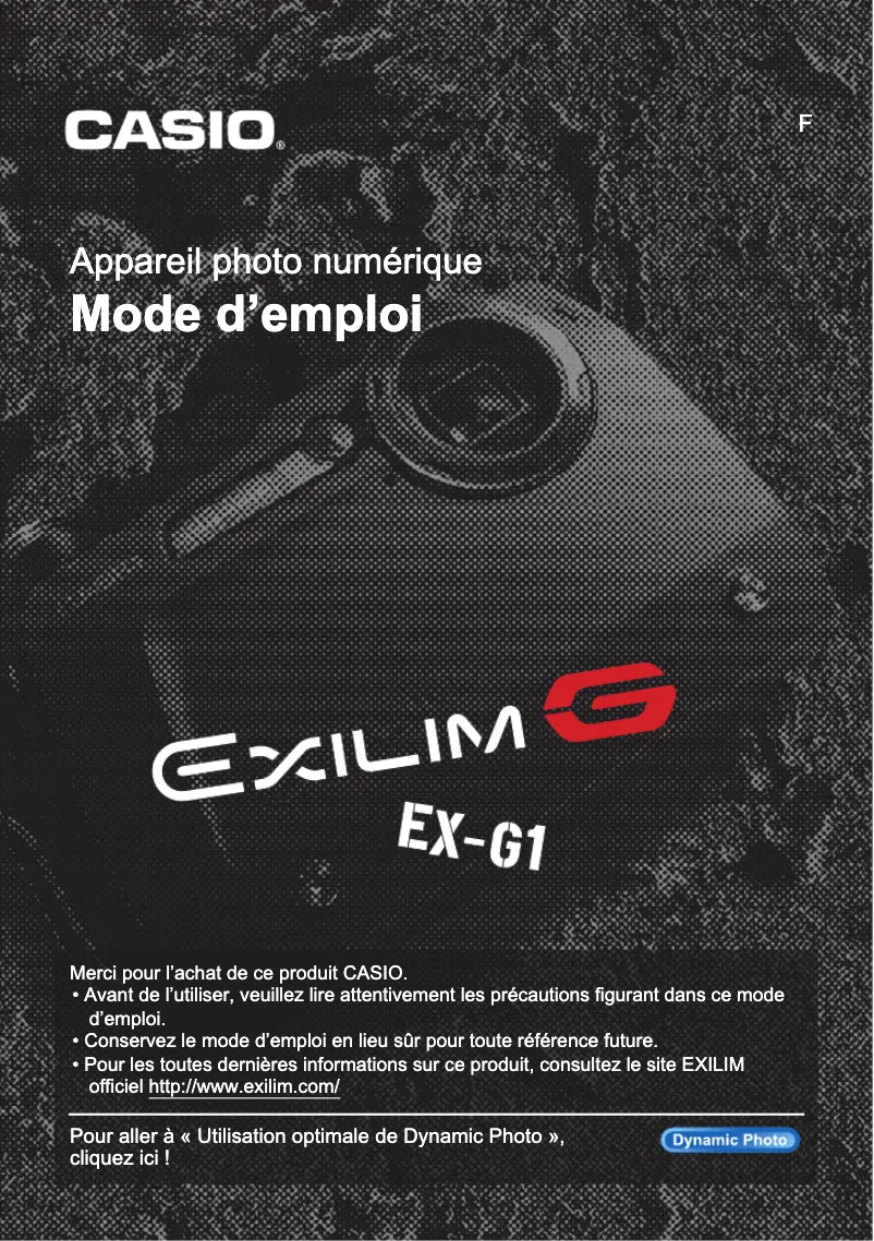 Página 1 del manual Manual de usuario Casio Exilim EX-G1