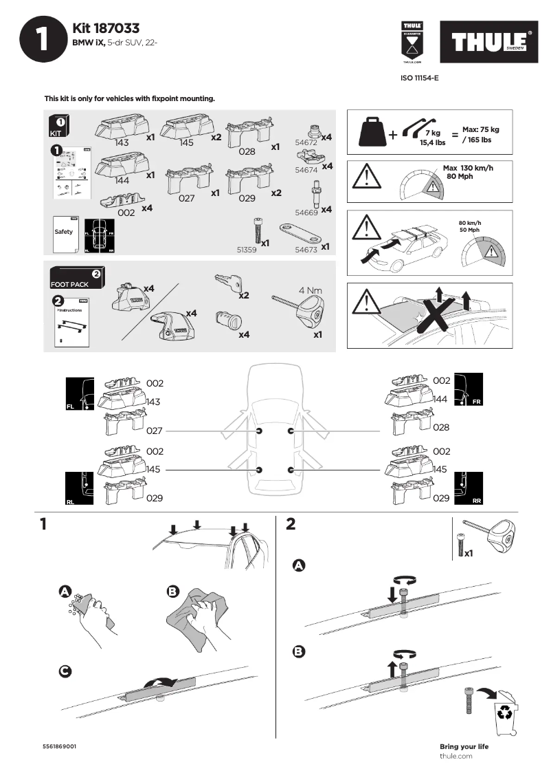 Imagen de la primera página del manual del dispositivo Kit 187033