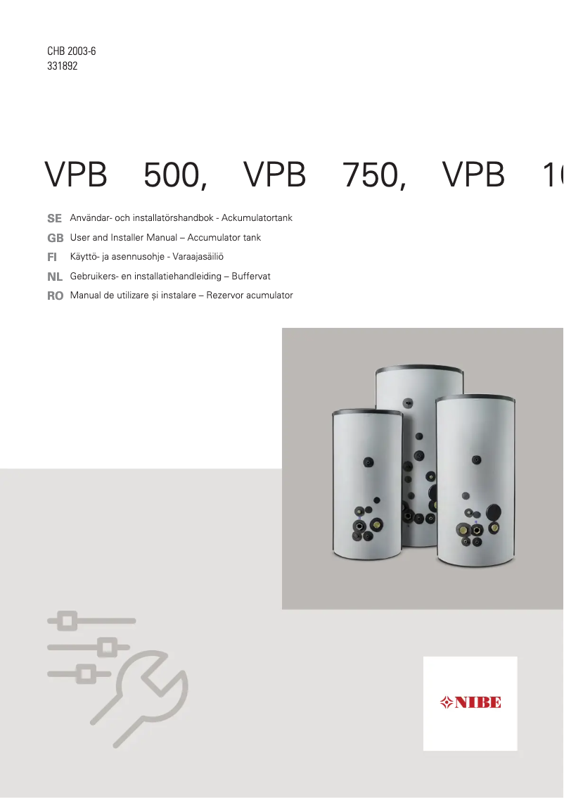 Imagen de la primera página del manual del dispositivo VPB 500