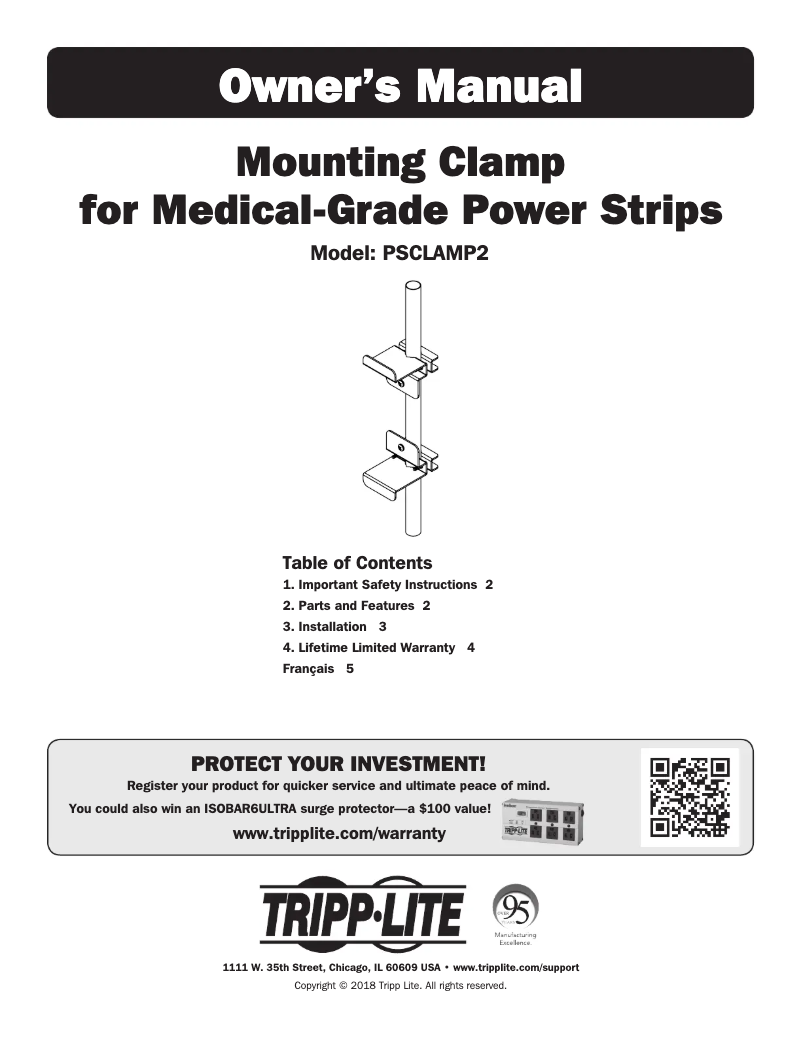 Imagen de la primera página del manual del dispositivo PSCLAMP2