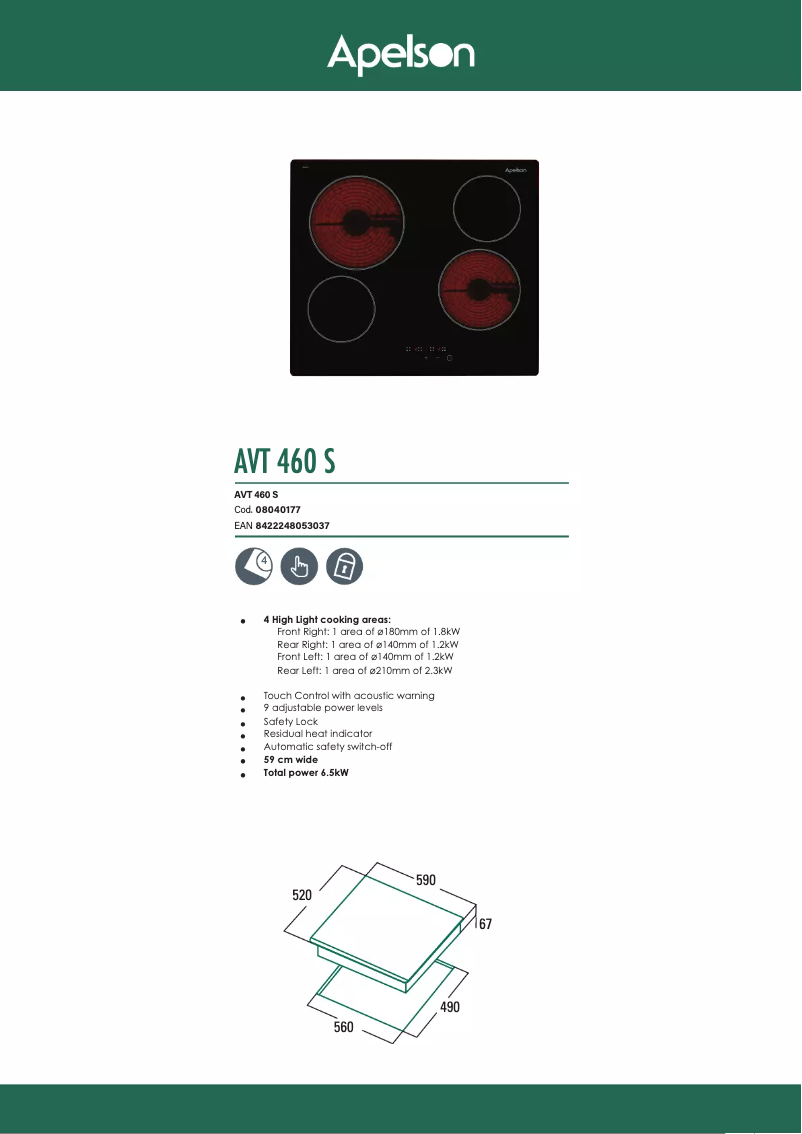 Imagen de la primera página del manual del dispositivo AVT 460 S