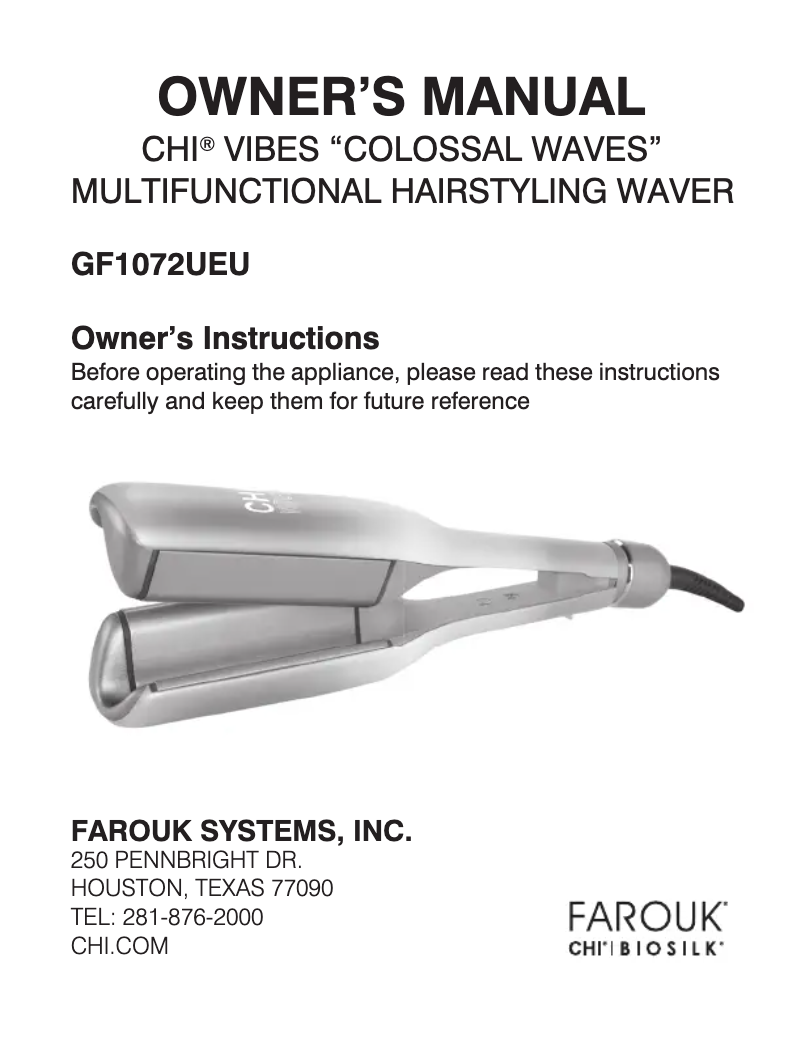 Página 1 del manual Manual de usuario CHI Vibes