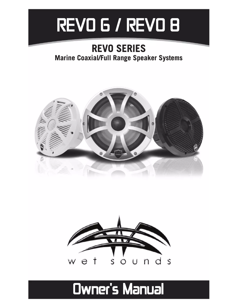 Página 1 del manual Manual de usuario Wet Sounds REVO 8-XSS