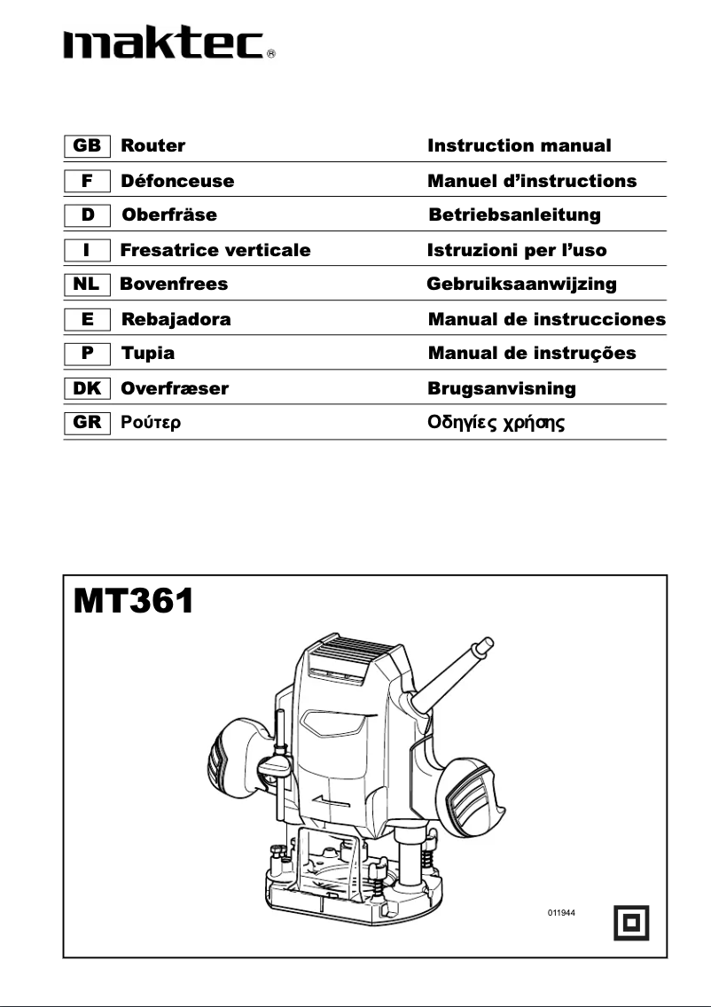 Imagen de la primera página del manual del dispositivo MT361