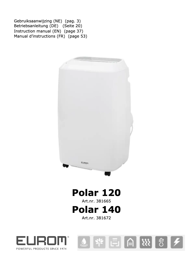 Página nº 1 - Manual de usuario Eurom Polar 140