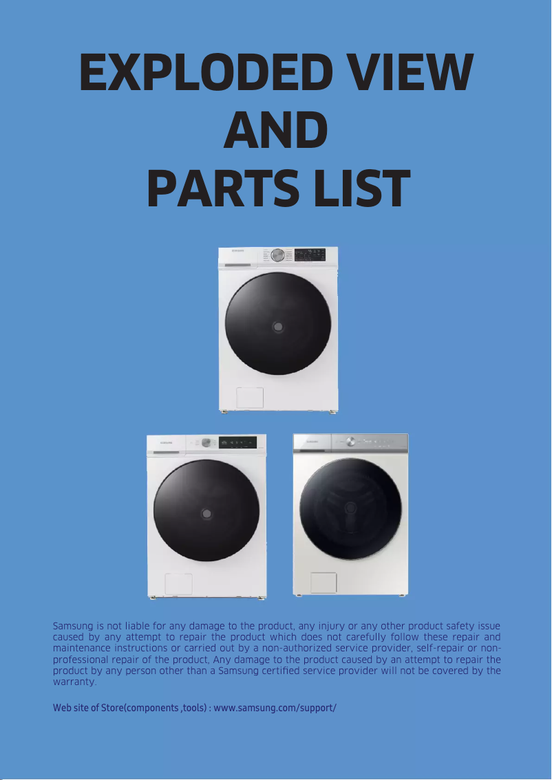 Página 1 del manual Ficha técnica Samsung WW11BB744DGB