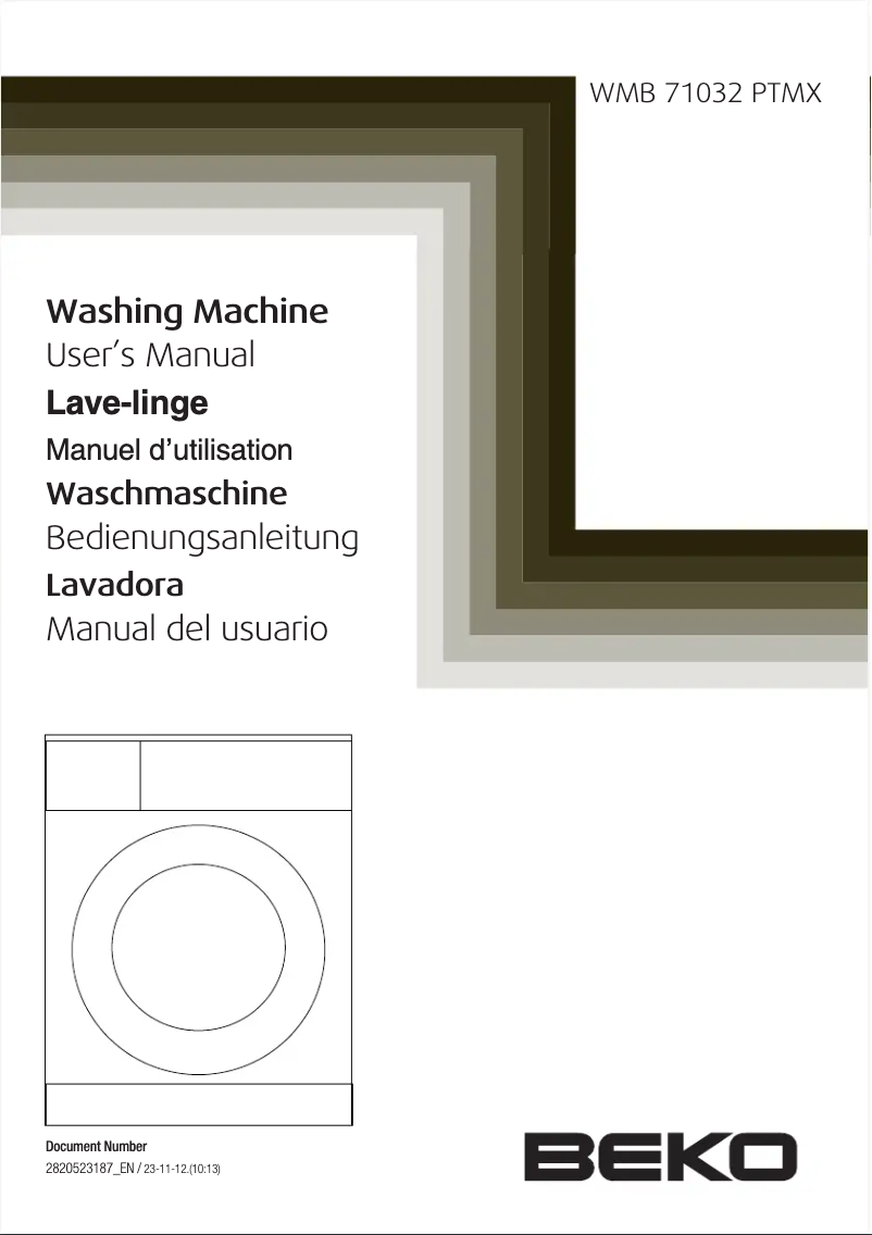 Imagen de la primera página del manual del dispositivo WMB 71032 PTMX