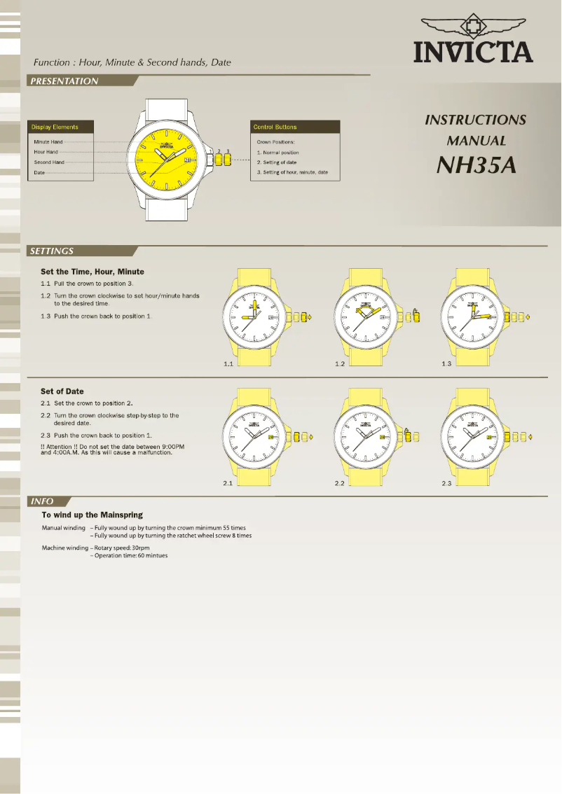 Página 1 del manual Manual de usuario Invicta Pro Diver 25452