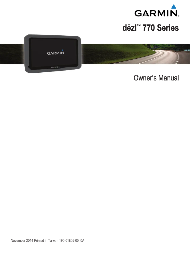 Página 1 del manual Manual de usuario Garmin dēzl 770 LMT-D