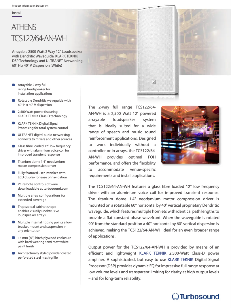 Imagen de la primera página del manual del dispositivo TCS122/64-AN