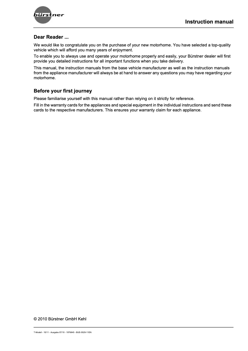 Imagen de la primera página del manual del dispositivo T-Modell (2011)