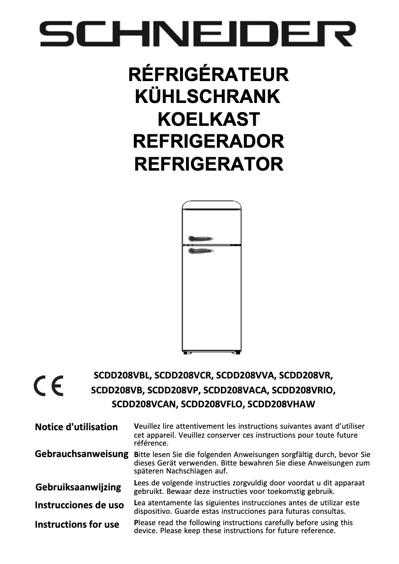 Página 1 del manual Manual de usuario Schneider SCDD208VRIO