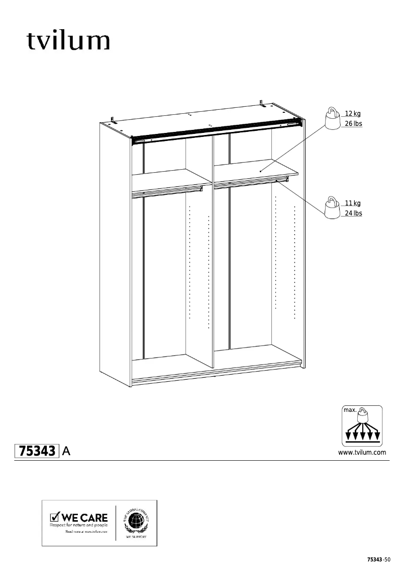 Página 1 del manual Manual de usuario Tvilum 75343