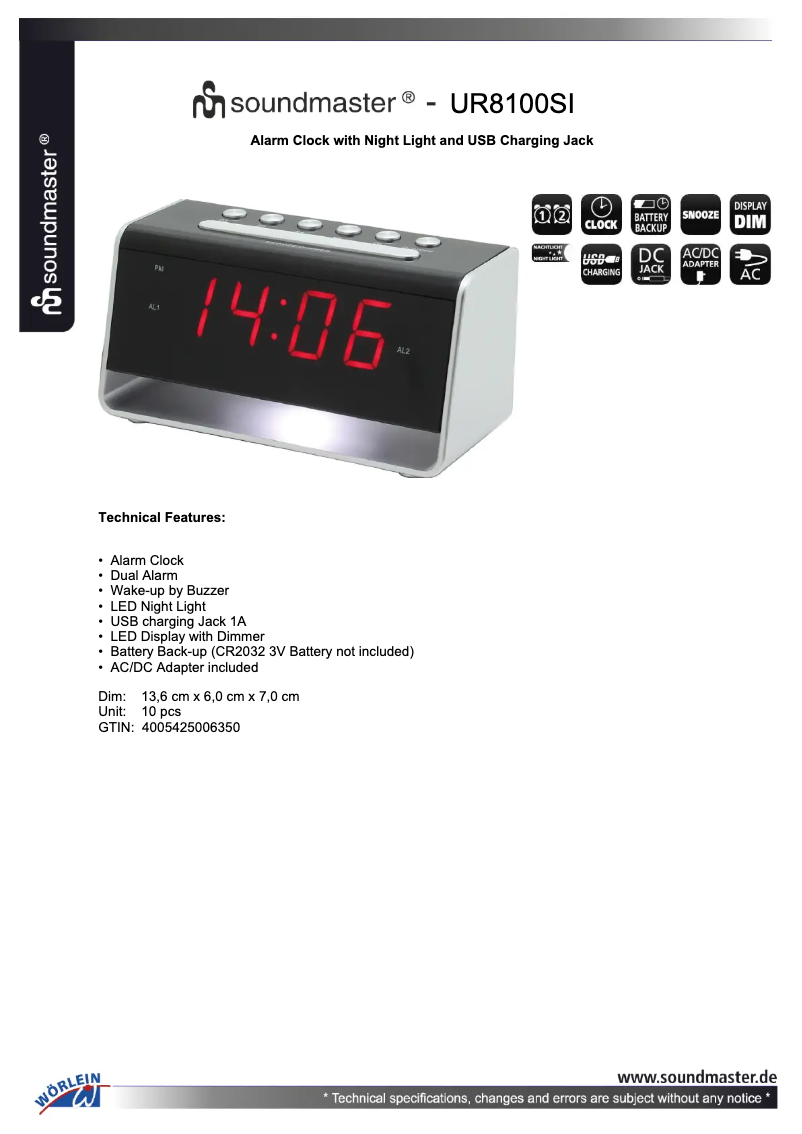 Imagen de la primera página del manual del dispositivo UR8100SI