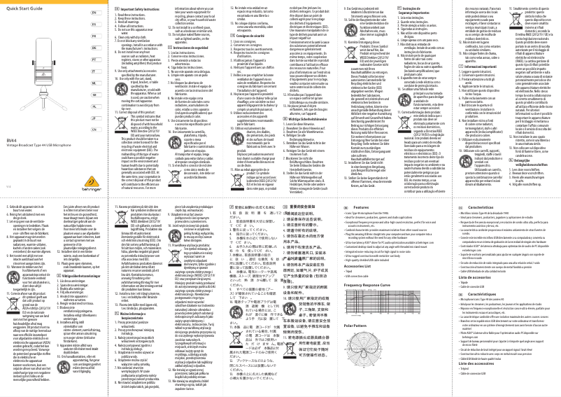 Imagen de la primera página del manual del dispositivo BV44