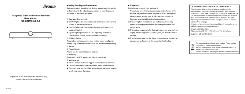 Página 1 del manual Manual de usuario Iiyama UC CAM120ULB-1