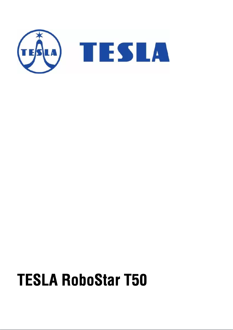 Página 1 del manual Manual de usuario Tesla RoboStar T50