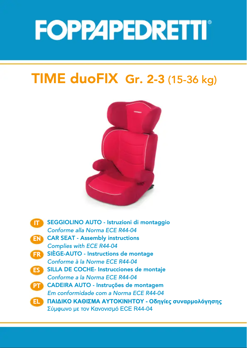 Página 1 del manual Manual de usuario Foppapedretti Time duoFIX