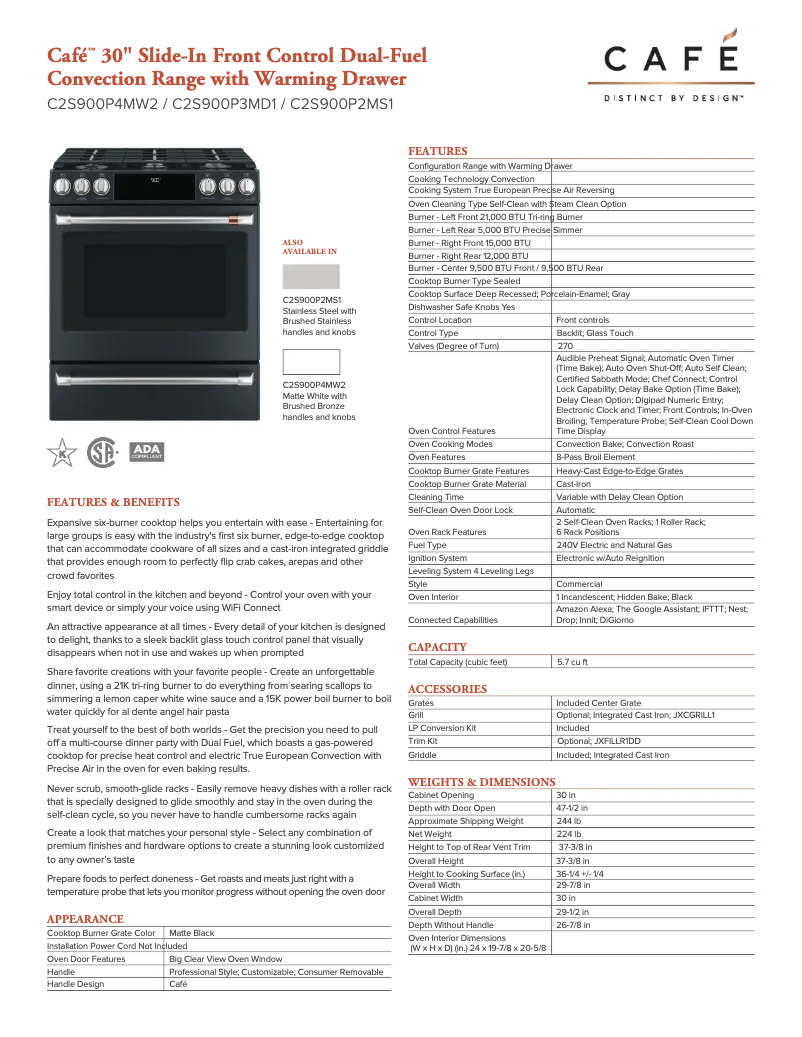Imagen de la primera página del manual del dispositivo C2S900P2MS1