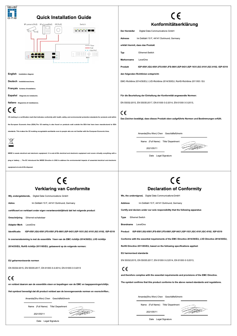 Imagen de la primera página del manual del dispositivo IGP-1031