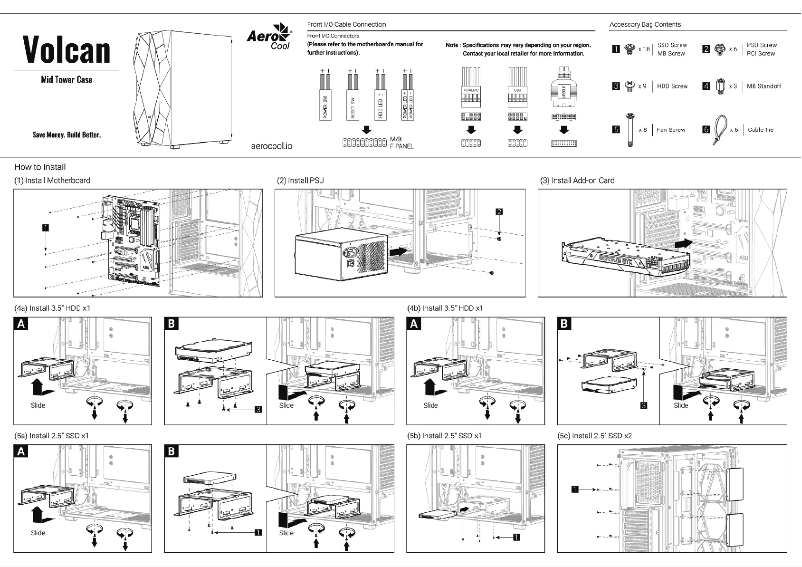 Página 1 del manual Manual de usuario AeroCool Volcan