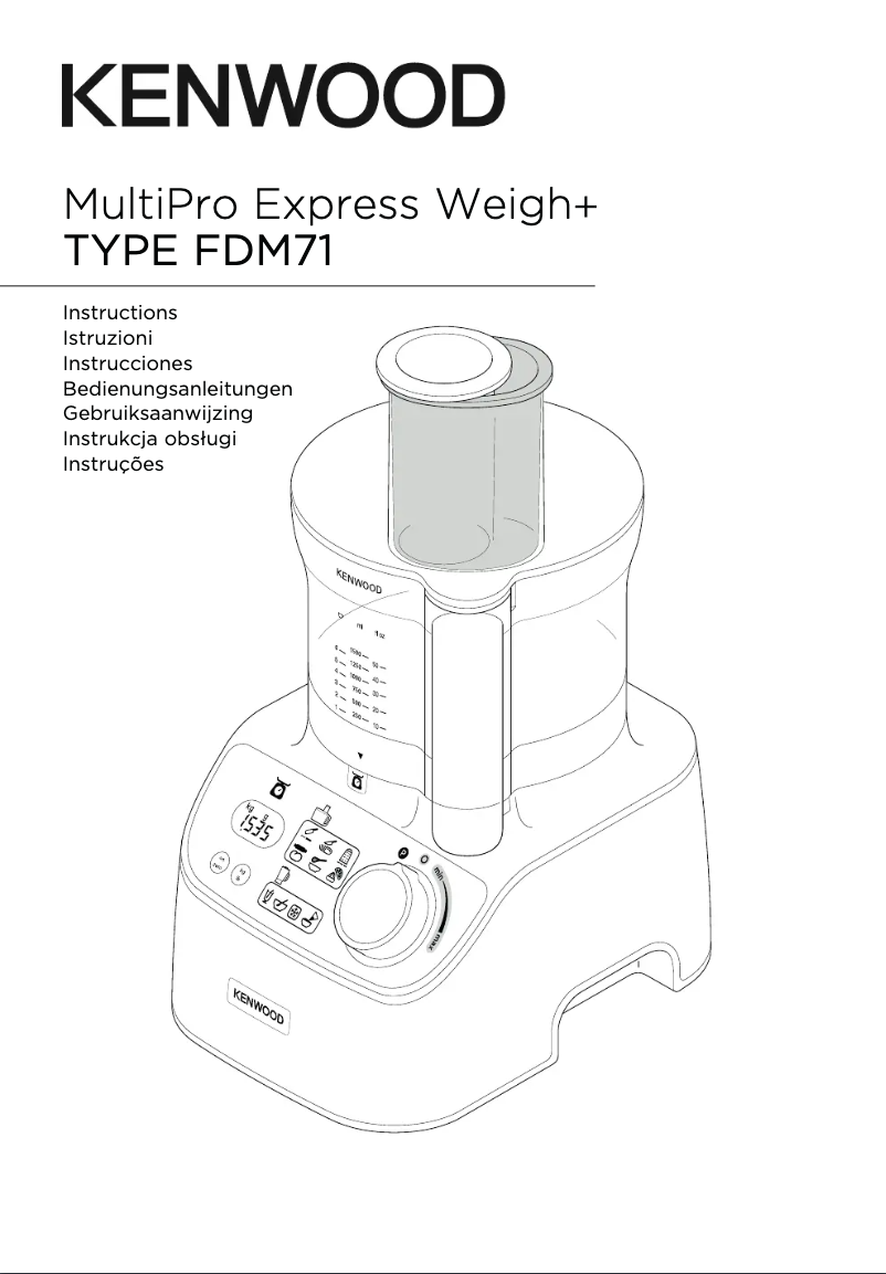Página 1 del manual Manual de usuario Kenwood MultiPro Express Weigh+ FDM71