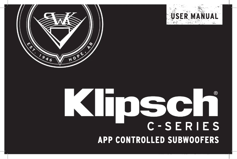 Página nº 1 - Manual de usuario Klipsch C Series C-310ASWi