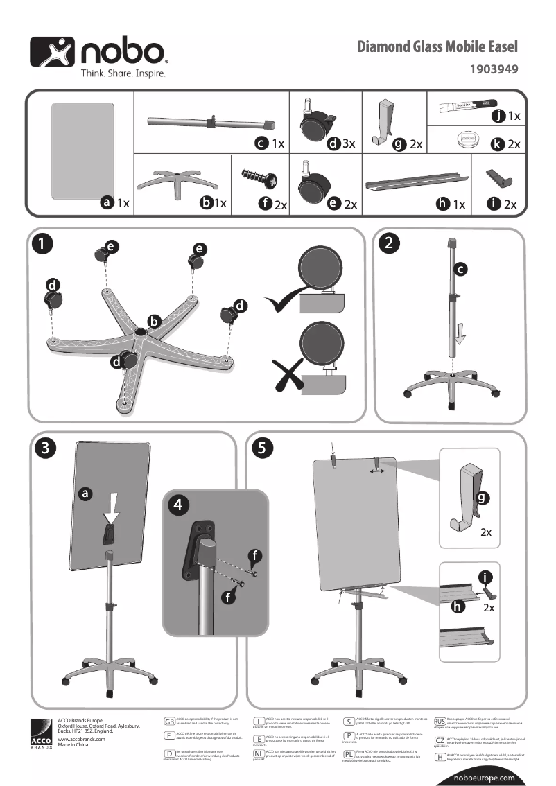 Página 1 del manual Manual de usuario Nobo Diamond 1903949