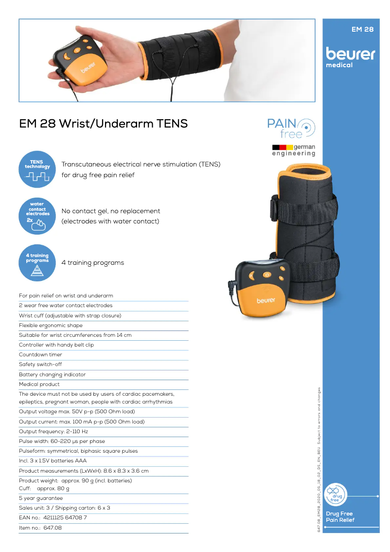 Imagen de la primera página del manual del dispositivo EM 28